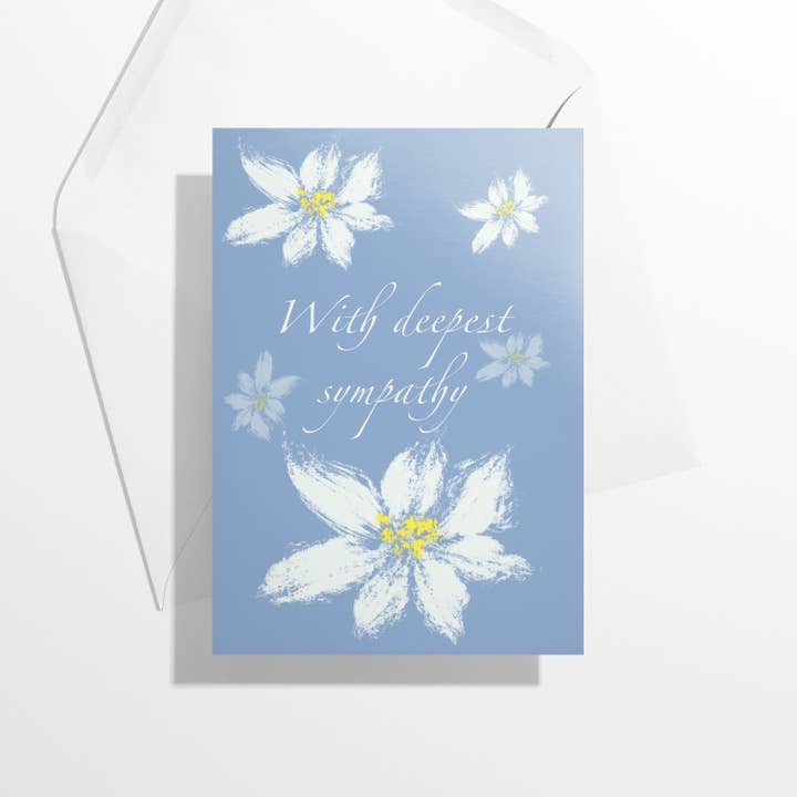Med djupaste sympati blommig kort | Försorgskort för wholesale av FNIC designs