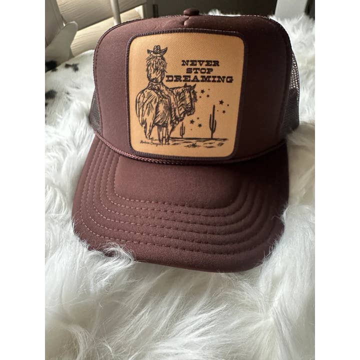 Modern Cowgirl - Wholesale Trucker Hat - Women's - Never Stop Dreaming Patch Hat