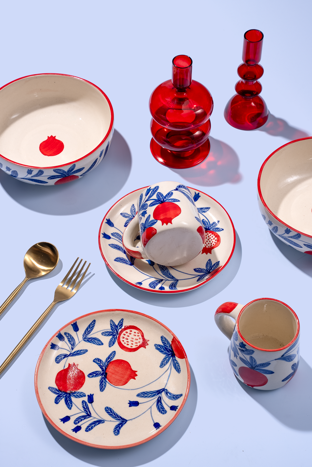 Casa Amarosa - Vente Tasse à café - Mug à café Anaar - Rouge, 3,5 x 3 pouces3