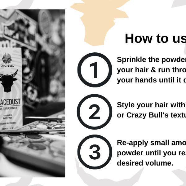 Crazy Bull Europe - Wholesale Hair-volumising product - Space Dust Styling Powder (12 Pack)6