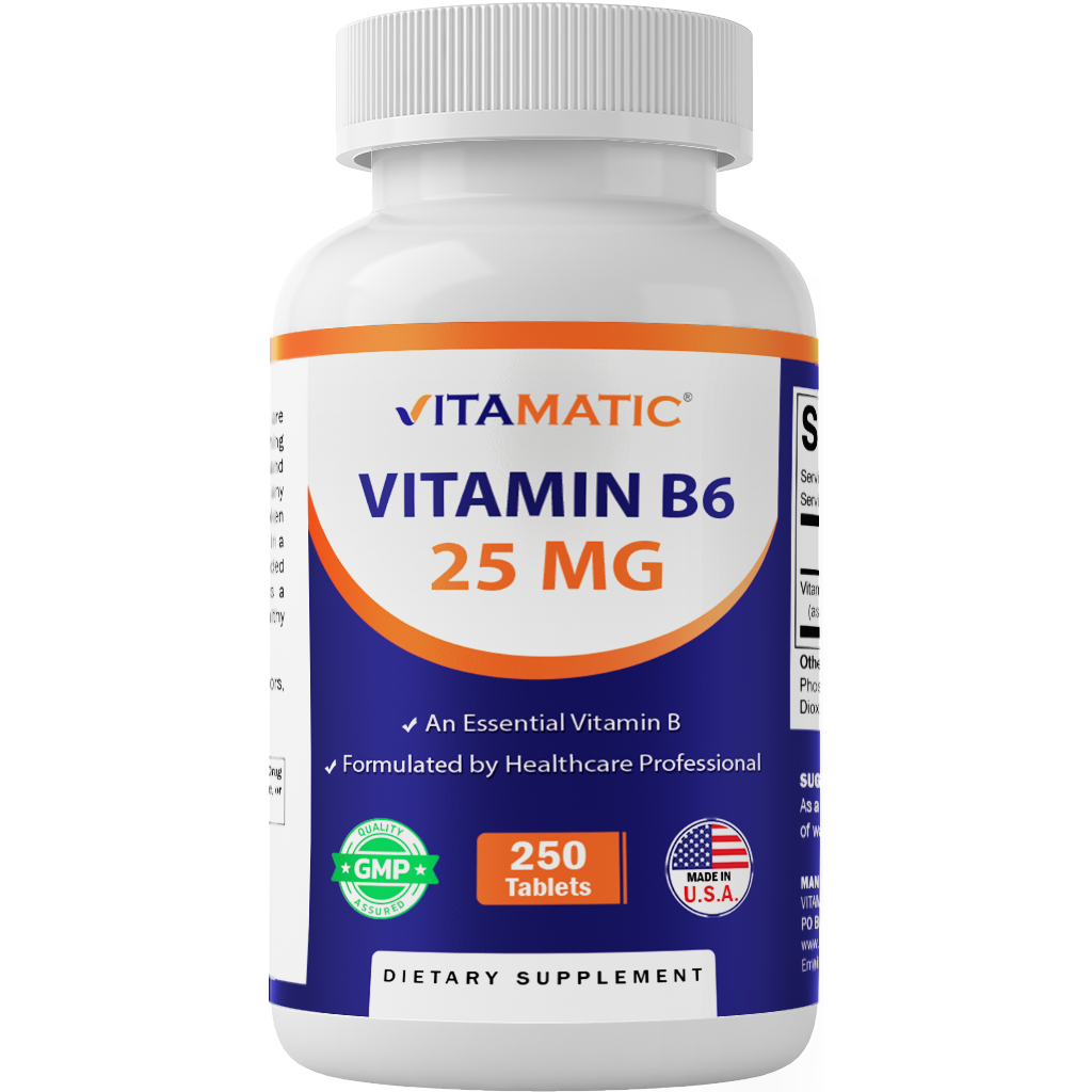 Vitamatic - Wholesale Oral Supplement/Vitamin - Vitamatic Vitamin B6 25mg | 250 Tablets0