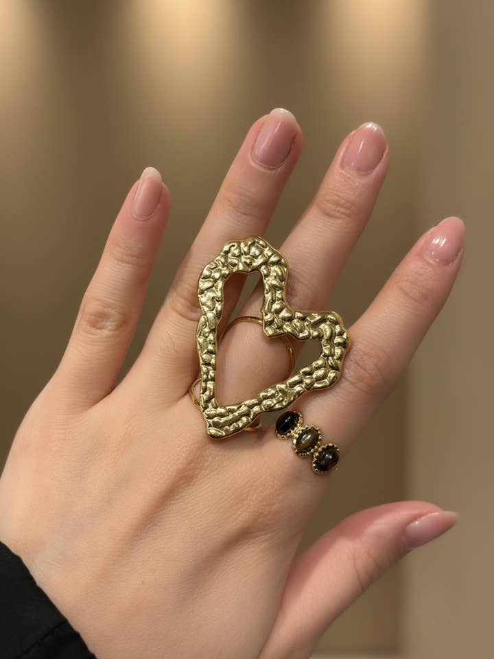 Stainless steel ring 424RX301 for wholesale by BYREN | ÉLINE L'ATELIER