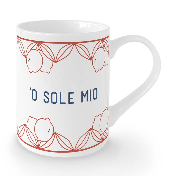 'O SOLE MIO - Porcelain mug with writing for wholesale by ilaria.i
