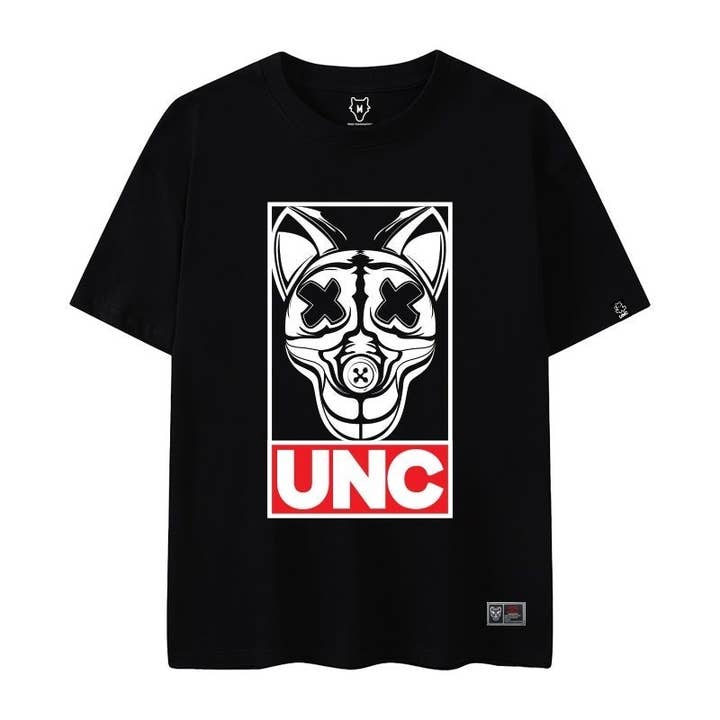 Uncontrolled - Wholesale Screen Printed T-Shirt - Unisex - Shadow B Oversized T Shirt - Black - 200g