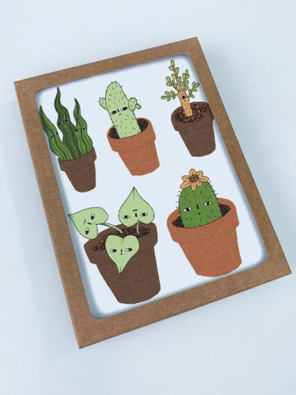 Krukväxtkortsförpackning för wholesale av Abby Cali Art