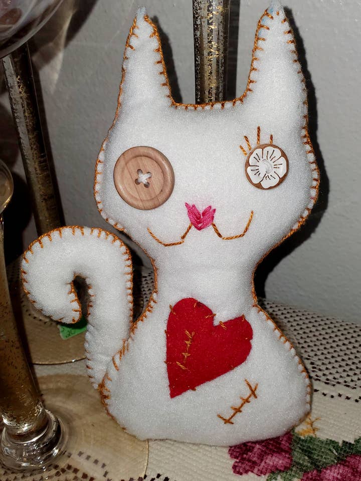 Handmade Magic Poppet Doll White Cat Hoodoo Voodoo Magick for wholesale by The Clairity Room