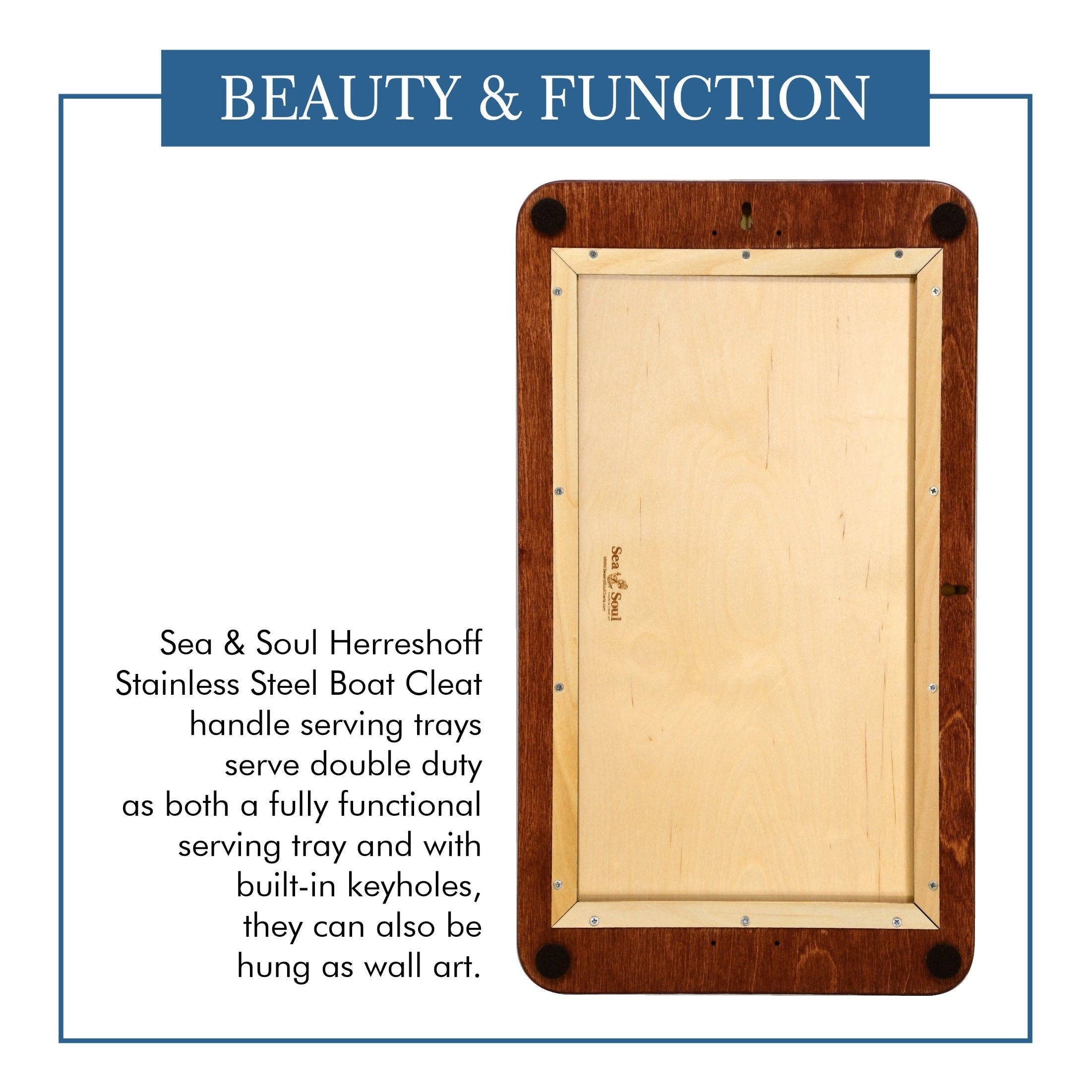 Sea & Soul Nautical Chart Art – Großhandel Serviertabletts – Annapolis Serviertablett mit Seekarte und Wanddekoration, 2 Ebenen12