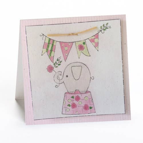 Elephant (Pink) Geschenk-Geschenk-Karte für den Großhandel von Hugs and Kisses XO