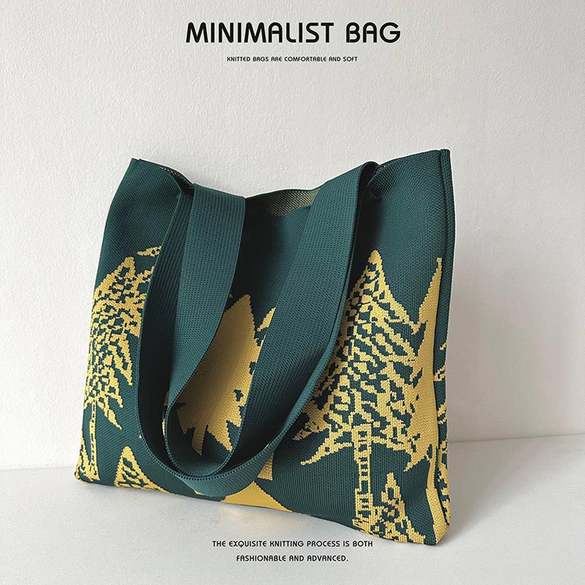 ACCITY - Wholesale Tote Bag - Women's - WOMEN FASHIONABLE KNITTED SHOULDER BAG HANDBAG_CWAB15126