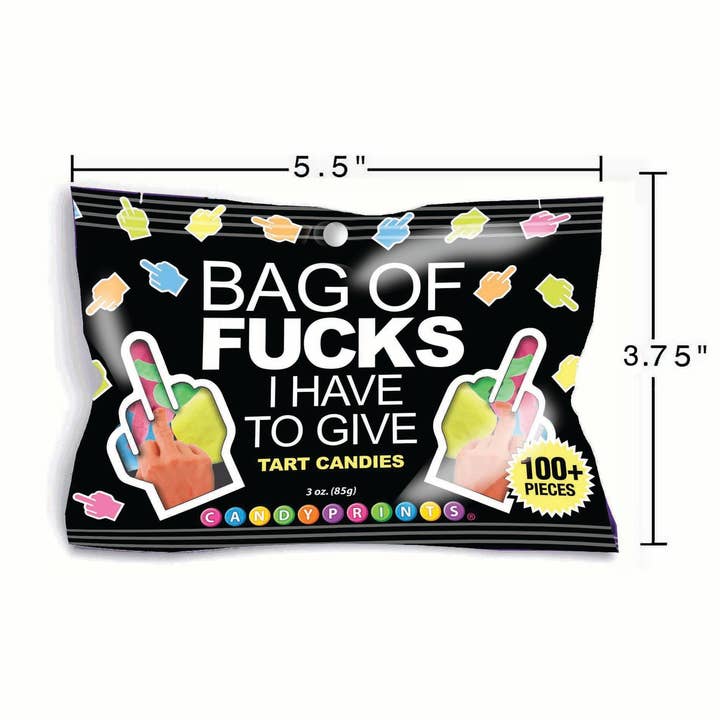 Little Genie Productions - Wholesale Hard Candy - Bag of Fucks I Have to Give -3oz Bag1