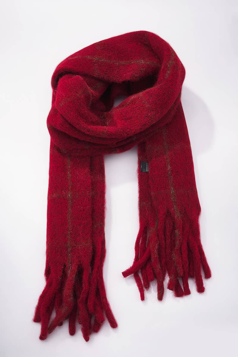 BYREN | ÉLINE L'ATELIER - Wholesale Scarf - Women's - Checked wool scarf FL214DF2