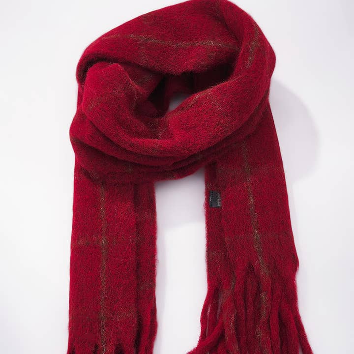 BYREN | ÉLINE L'ATELIER - Wholesale Scarf – Women's - Checked wool scarf FL214DF2