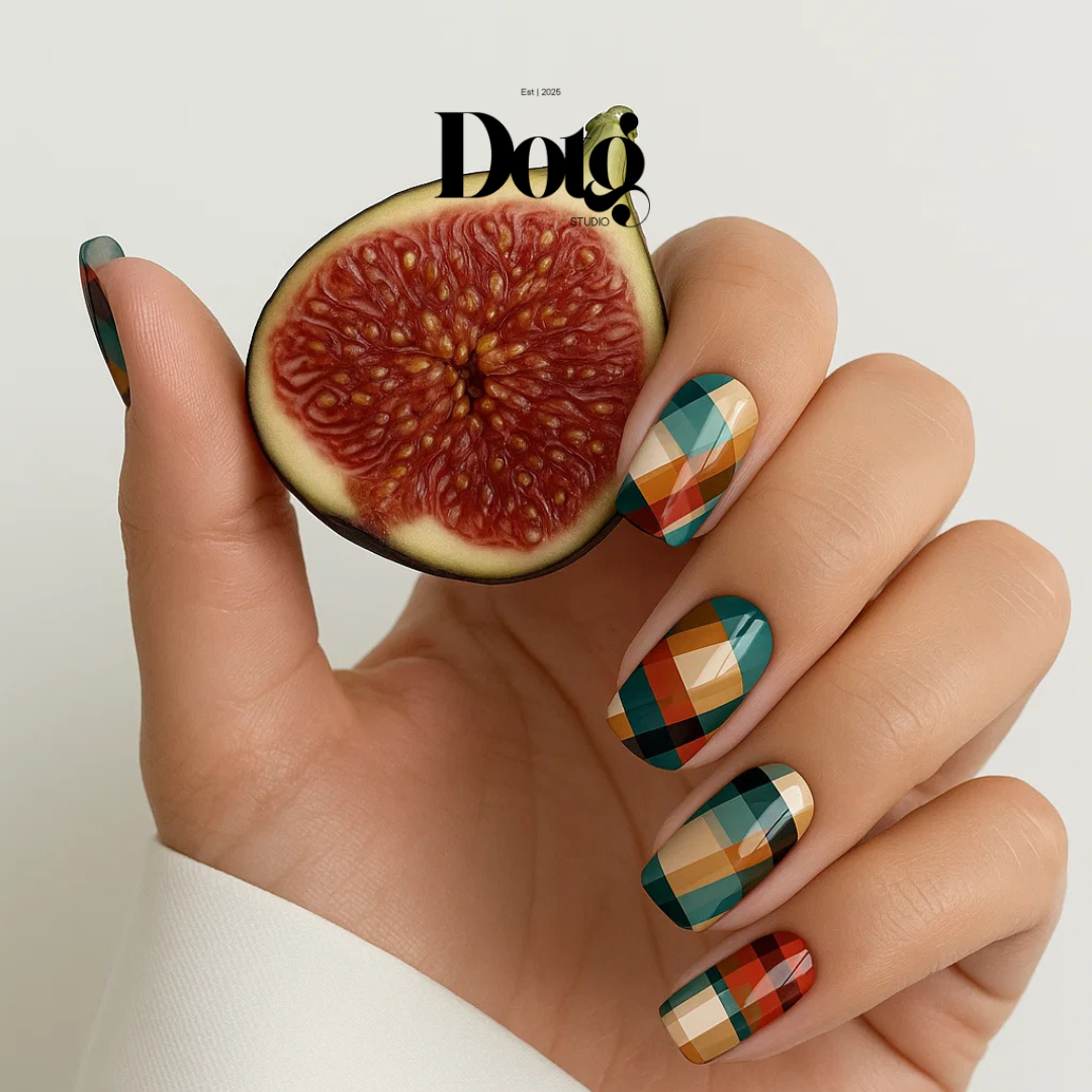 Design on The Go Studio - Wholesale Nail Art/Decal - Fall Plaid Nail Wraps DIY Manicure & Pedicure Retro Stickers0