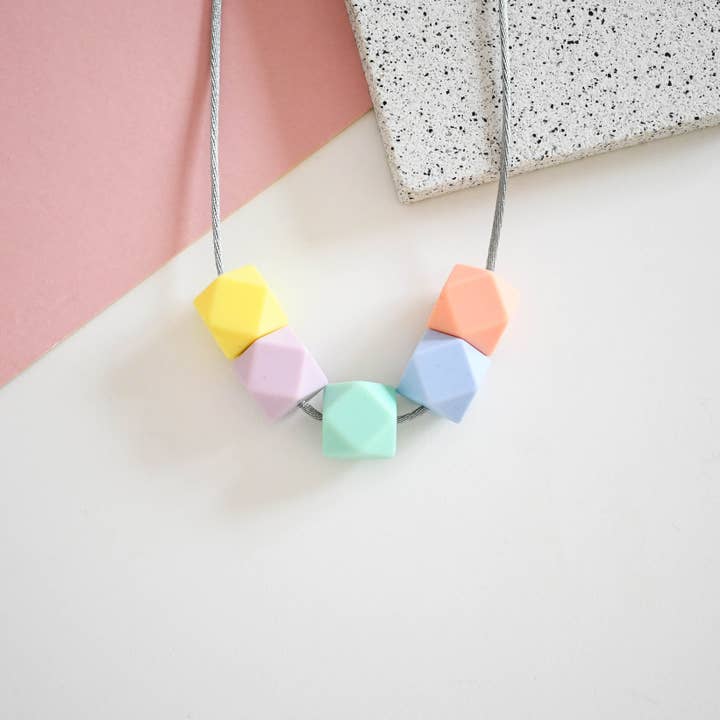 Pops and Dudes - Wholesale Teething necklace – Baby - Teething necklace - Pastel