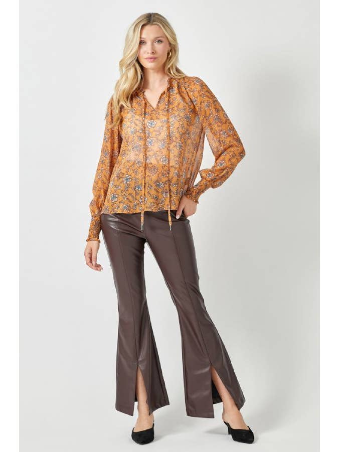 Mystree - Wholesale Blouse - Women's - 60412 Smocked Lurex Chiffon Blouse6