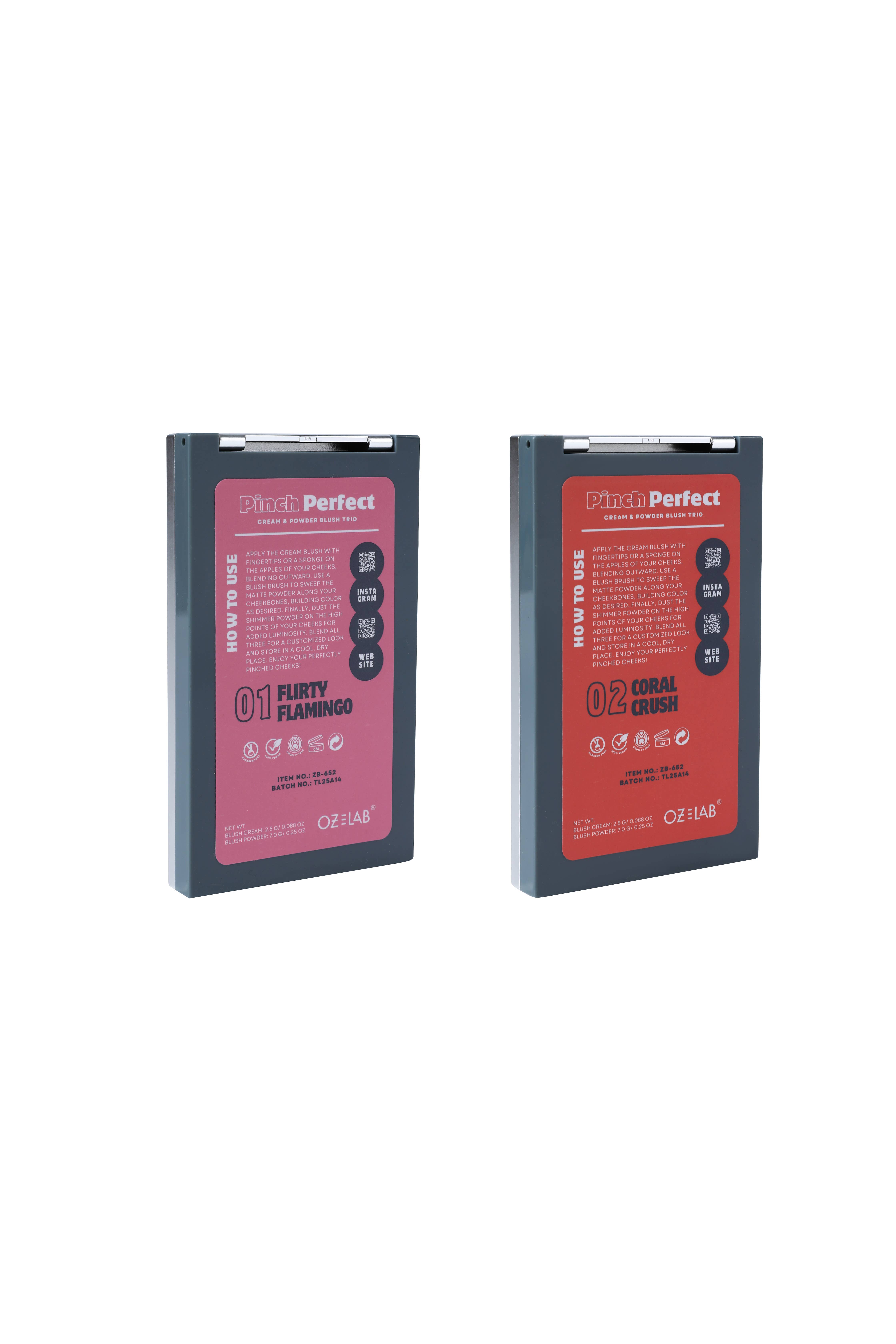 OZ Lab Beauty - Venta al por mayor Coloretes - Pinch Perfect - Trío de Colorete en Crema y Polvo - Versión A8