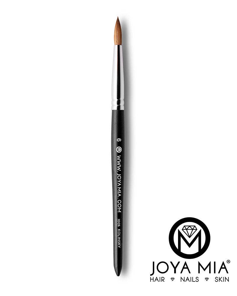 JOYA MIA - Wholesale Nailcare set - 100% Kolinsky Acrylic Nail Brush - Black Matte Finish  Sizes 6 to 246