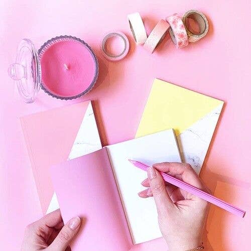Mamée Créa - Wholesale Address Book - Light Pink Marble Notebook3