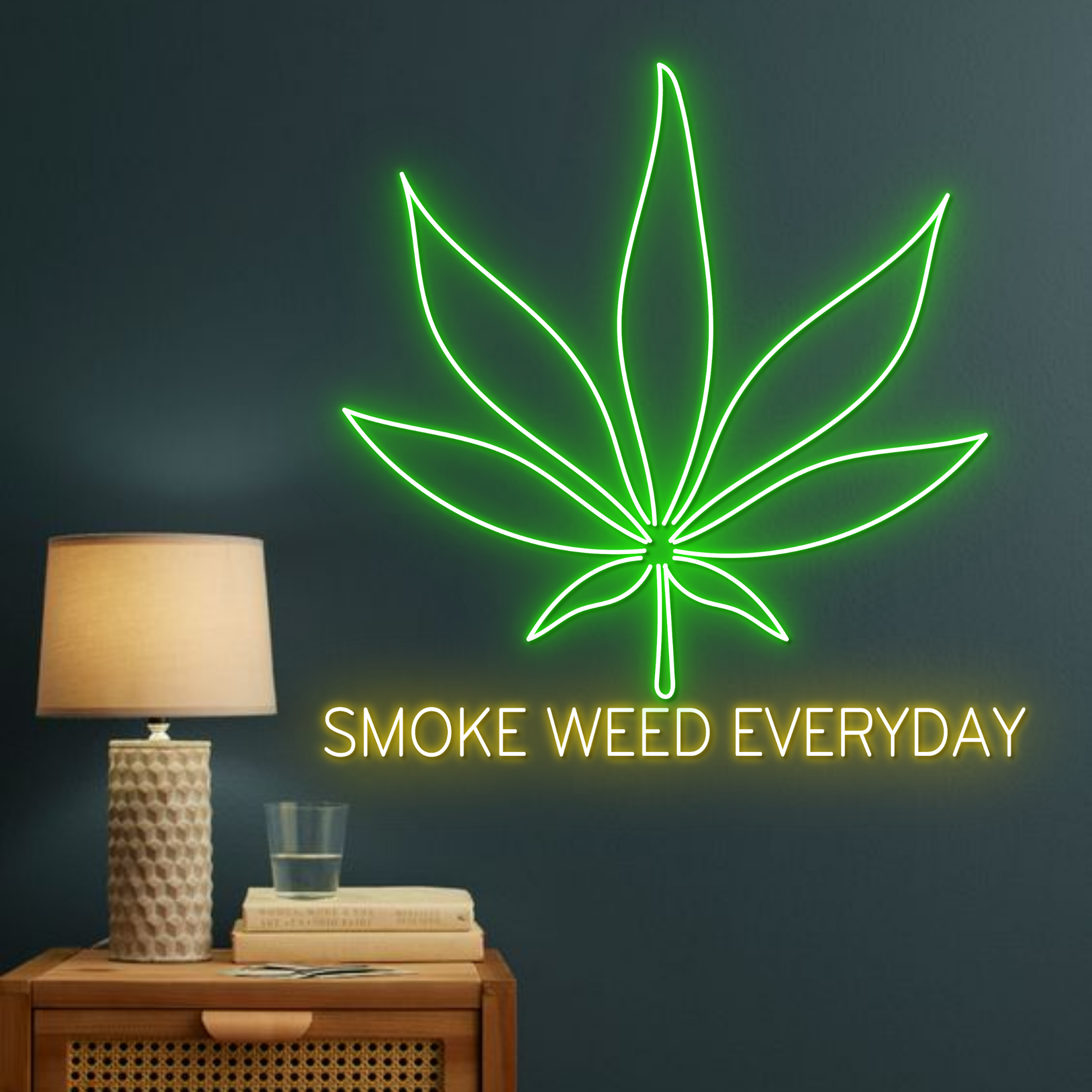 Glow Neon – wholesale Neon sign – Smoke Weed Everyday Neon Sign, Weed Flower shop Sign4