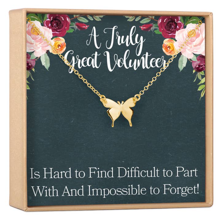 Volunteer Appreciation Necklace, Multiple Styles for wholesale by Dear Ava