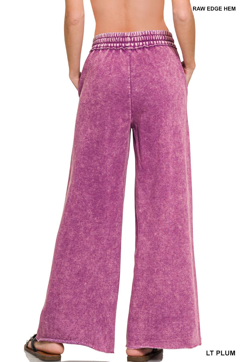Vanilla Monkey - Venta al por mayor Pantalones de chándal/cómodos - Mujer - Pantalones de chándal Palazzo de forro polar Acid Wash con bolsillos4