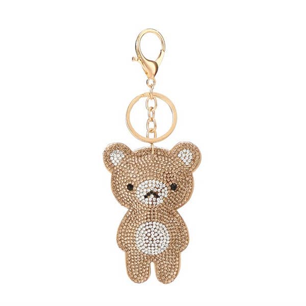 Nima Accessories Inc - Wholesale Keychain - Women's - Ladies Fashion Rhinestone Teddy Bear Key Chain