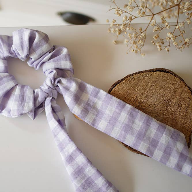 Jean Vichy Ribbon Scrunchie Lilla for engroshandel hos Bohomane