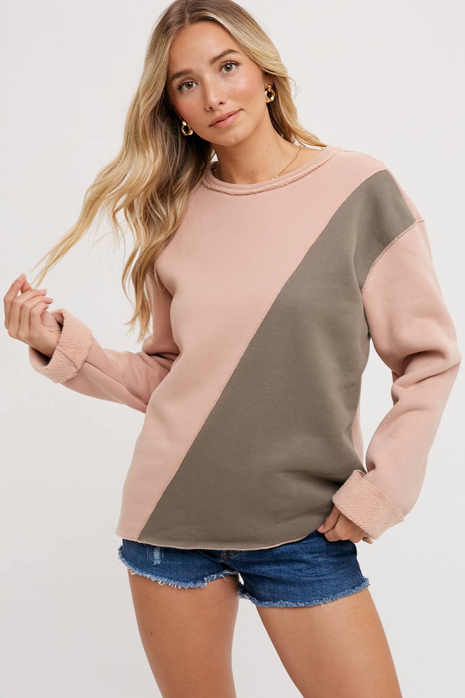 Bluivy - Wholesale Sweatshirt - Women's - COLOR BLOCK SWEATSHIRTS1