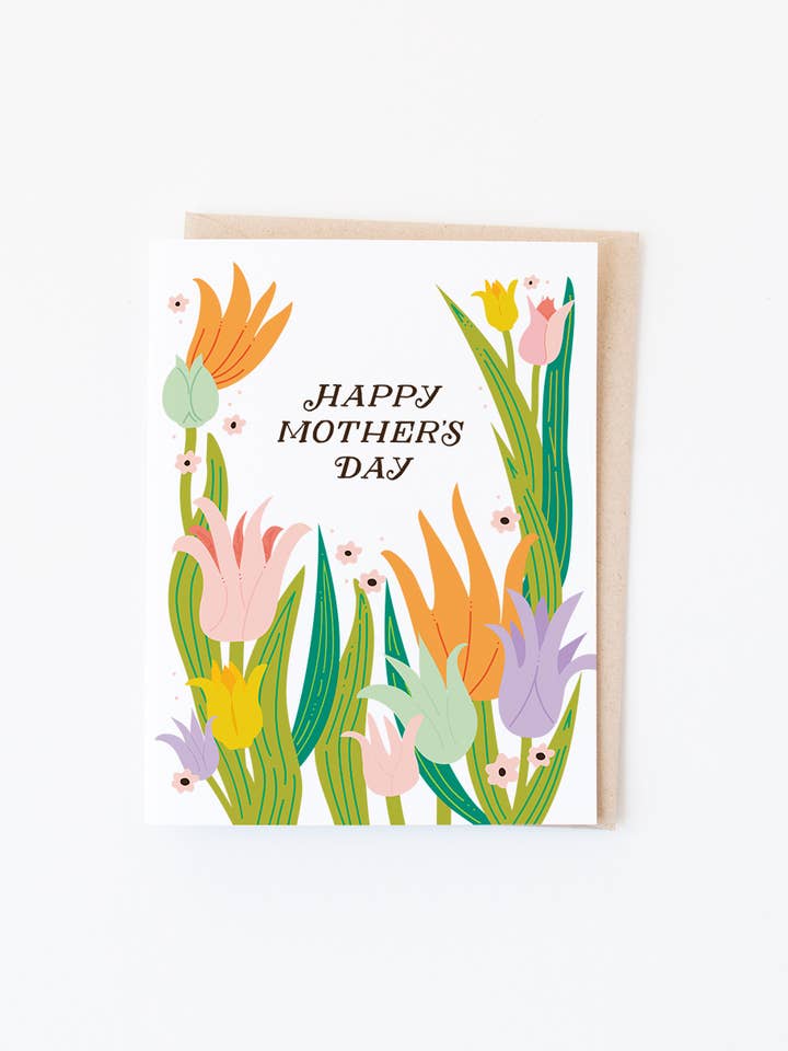 Mors dag Tulipankort | blomster lykønskningskort til mor for engroshandel hos Graphic Anthology Greeting Cards