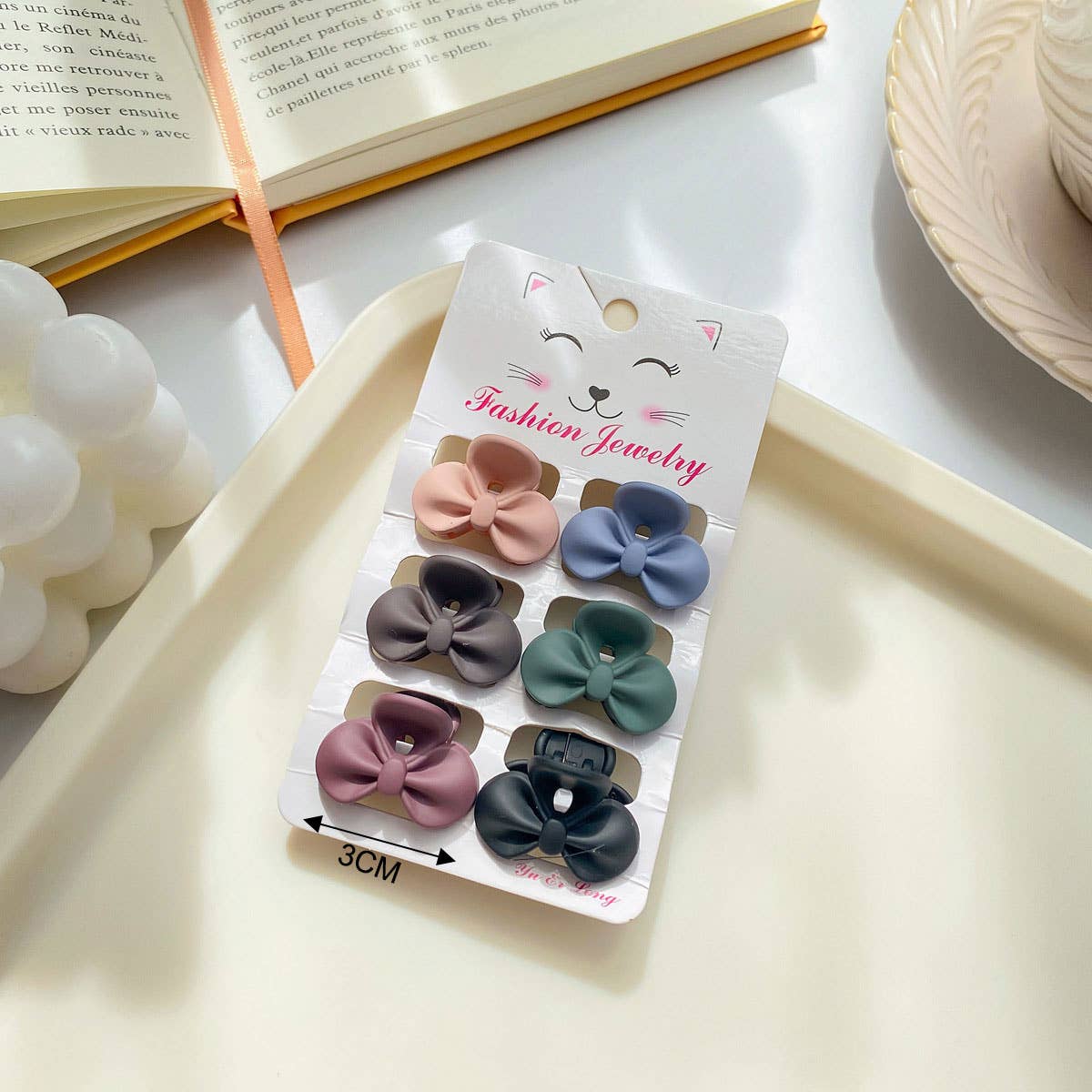 ACCITY - Wholesale Hair Clip - Women's - Set of 6 Small Claw Hair Clips, Simple & Chic_CWAHA03862