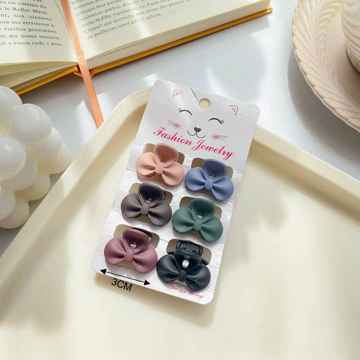 ACCITY - Wholesale Hair Clip - Women's - Set of 6 Small Claw Hair Clips, Simple & Chic_CWAHA03862