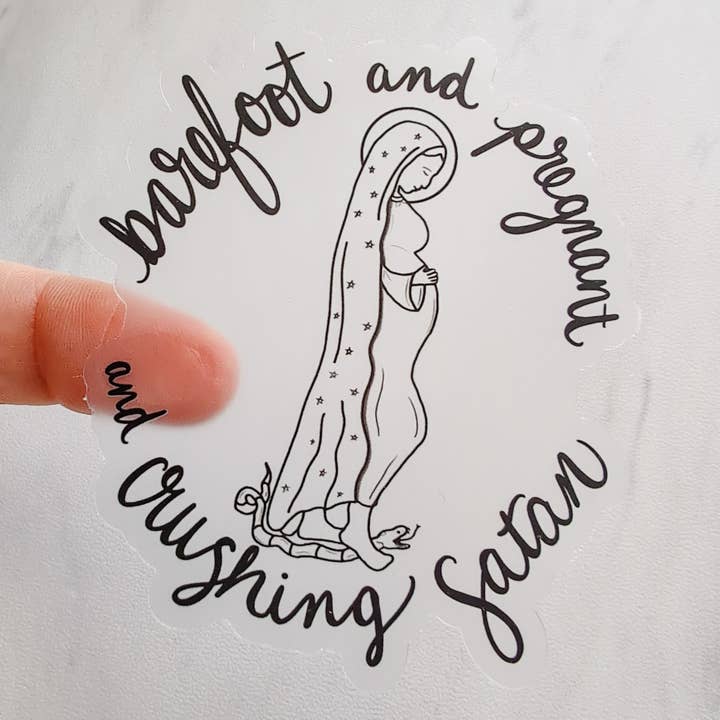 Adesivo Trasparente a Piedi Nudi & Incinta per la vendita all'ingrosso da parte di worthy of Agape