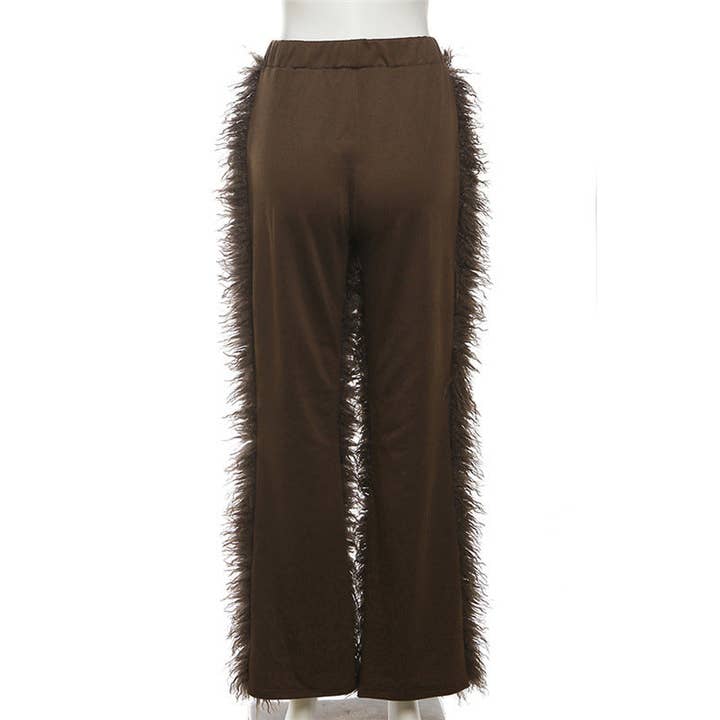 MB Fashion Wholesale - Wholesale Pants - Women's - MB FASHION CASUAL HIGH WAIST FUR PANTS 6191LY12