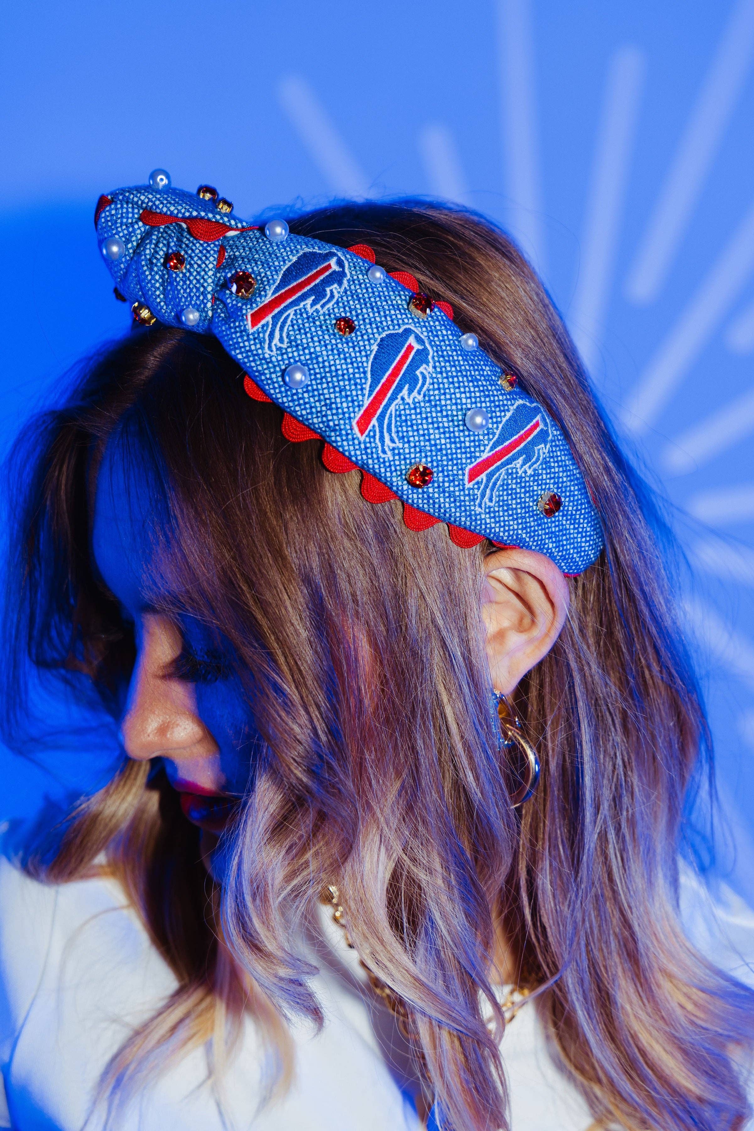 Brianna Cannon - Wholesale Fashion Headband - Women's - Buffalo Bills Adult Cross Stitch Headband1