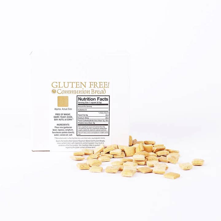 Swanson Christian Products - Wholesale Bread/Tortilla - Communion Bread Squares Gluten Free Swanson 200Ct