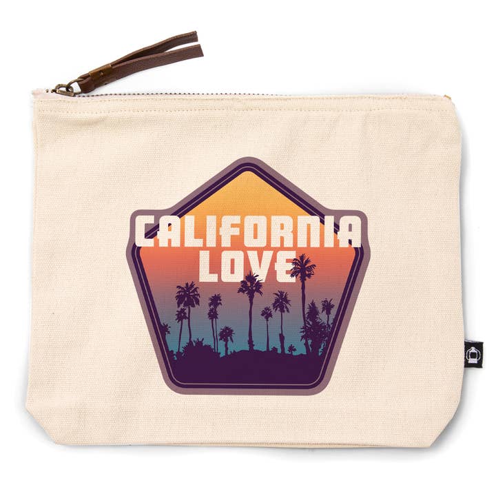 GO BAG POUCH California, California Love, Palm Trees for wholesale by Lantern Press