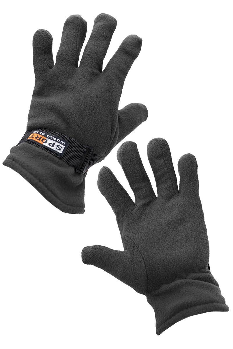 ASSORTED Men's Dark Neutrals Soft Fleece Snow Ski Gloves for wholesale on Faire2