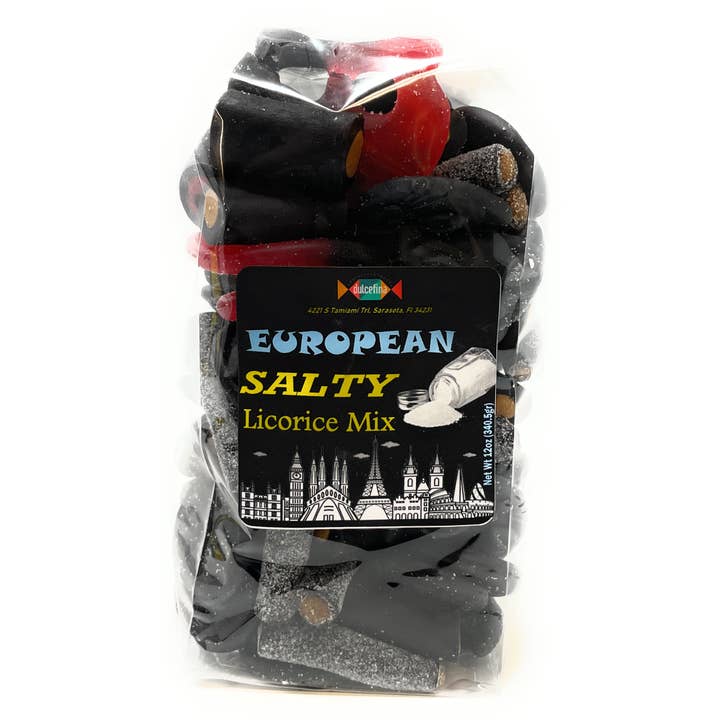 Dulcefina Chocolate and Sweets - Vente Réglisse - Mélange de réglisse salée européenne 10oz sachet