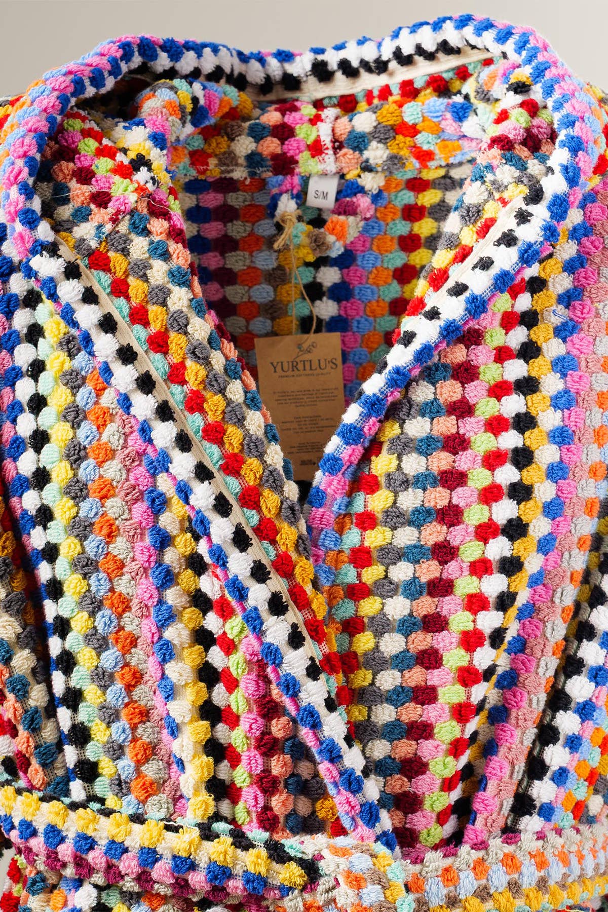 YURTLUS - Wholesale Robe - Women's - Unique 100% Cotton Pockets Bathrobe, Bubble Handwoven Robe28