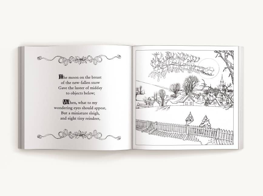 HarperCollins Focus - Wholesale Coloring & Activity Book - Adult - The Night Before Christmas Coloring Book (Classic Edition)2