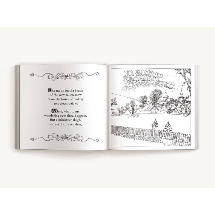 HarperCollins Focus - Wholesale Coloring & Activity Book - Adult - The Night Before Christmas Coloring Book (Classic Edition)2