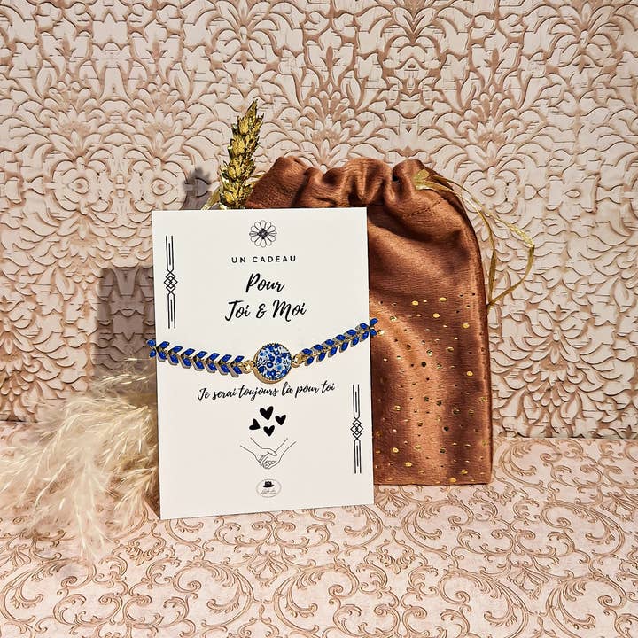 2 duo bloemen of art deco armbanden met verstelbare ketting voor wholesale door Lydée Déco