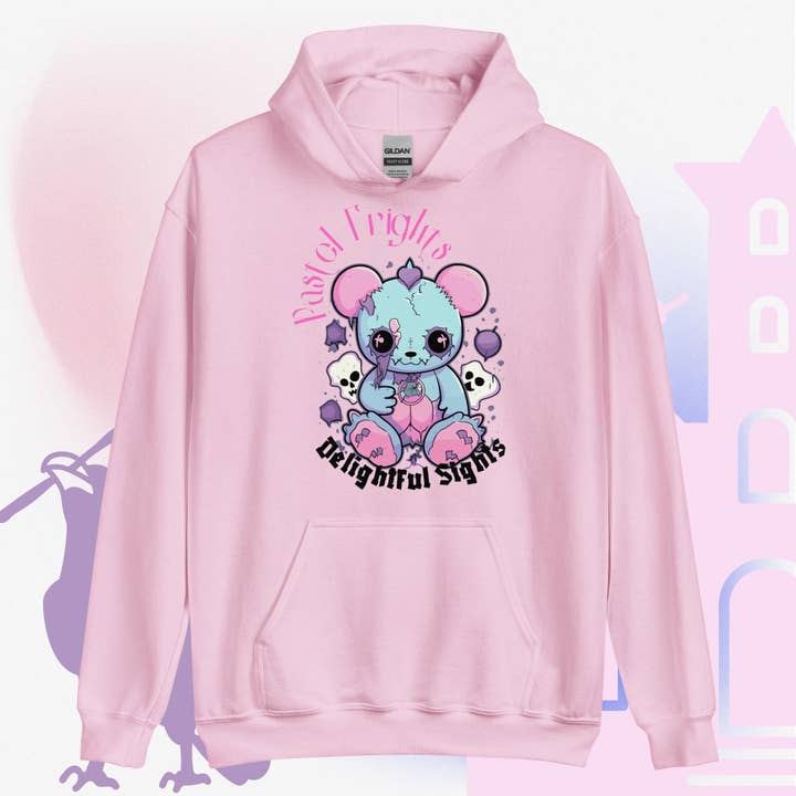 Pastel Frights, Delightful Sights Unisex Hoodie for wholesale by Last Sonatta