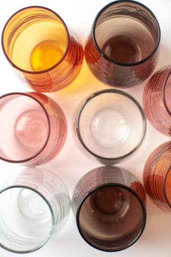 Acacia Creations - Vente Verre/tasse - Ensemble de 2 verres à eau soufflés à la main avec texture martelée7