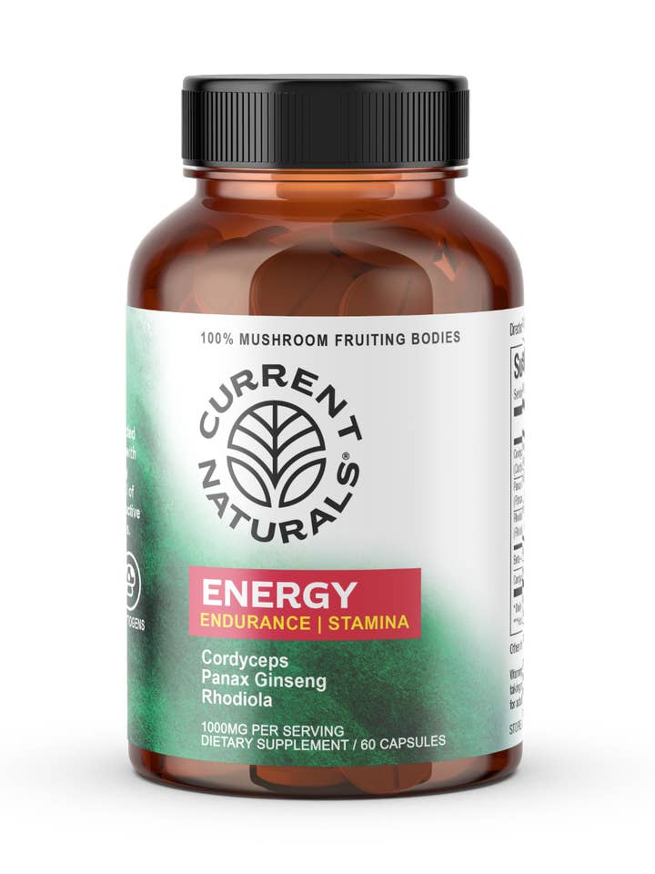 Capsules de soutien aux champignons CN - Energy (60 unités) pour la vente par Current Naturals