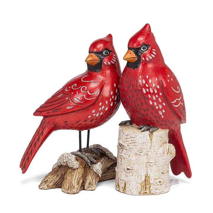 Abbott - Wholesale Decorative Figurine - Standing Cardinal On Log-8.5"H
