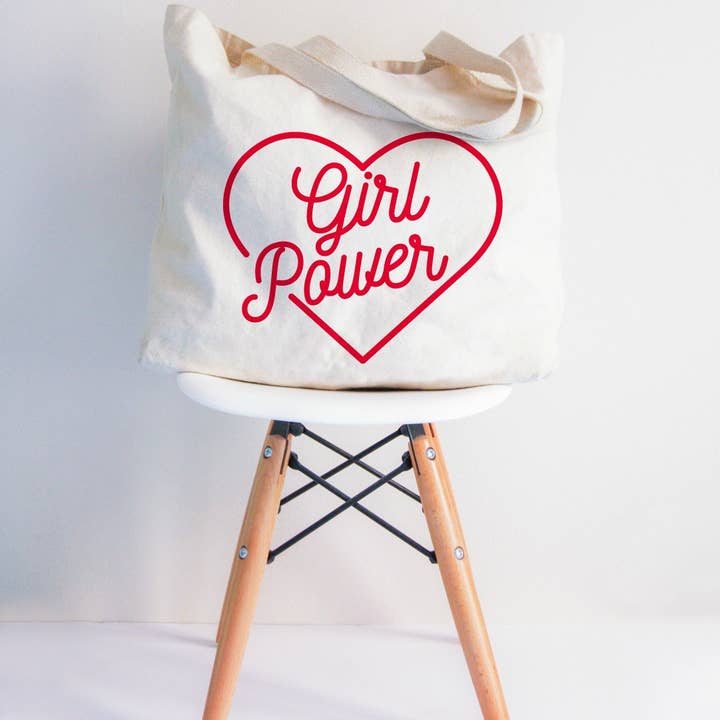 Bolsa tote Girl Power en 2 tamaños para venta al por mayor de Love You a Latte Shop