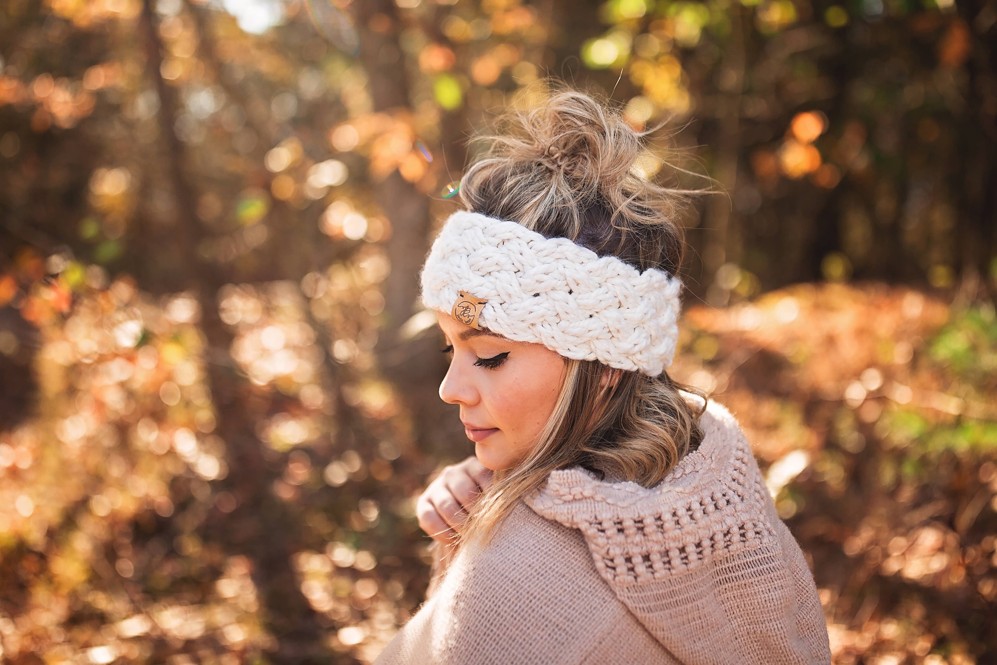 JackiBean – wholesale Öronvärmare - Dam – Handstickad bred fläta pannband5