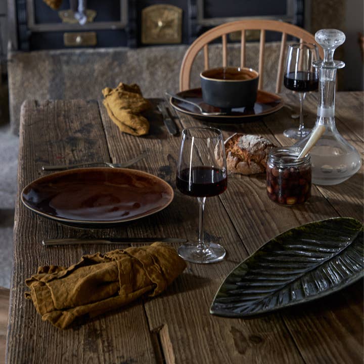 Feuille Strelitzia En Grès, Riviera pour la vente par Costa Nova