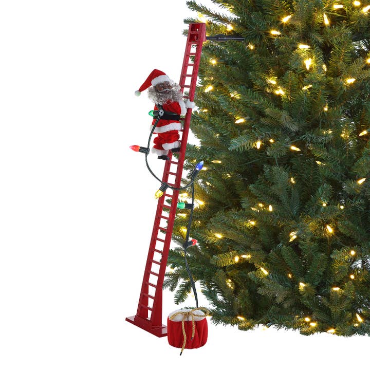 Mr. Christmas - Wholesale Christmas Decoration - 42" Animated Black Santa Super Climbing Christmas Decoration